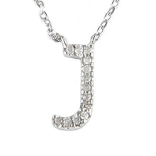 STERLING SILVER DIAMOND INITIAL NECKLACE