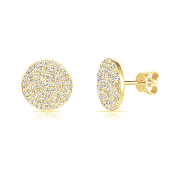 14K GOLD DIAMOND LARGE ANNIE CIRCLE STUDS