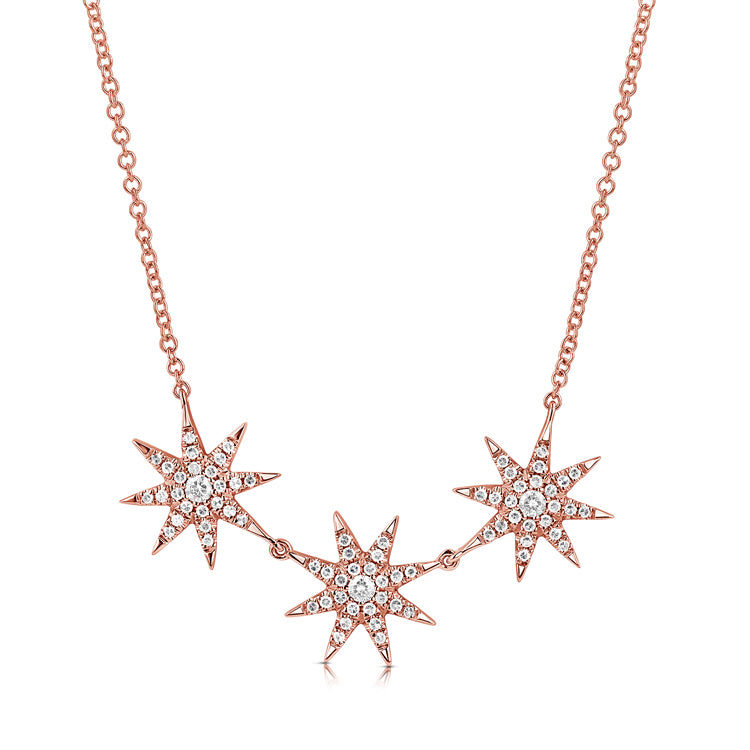 14K GOLD DIAMOND JASMINE STARBURST NECKLACE – Jen K Online