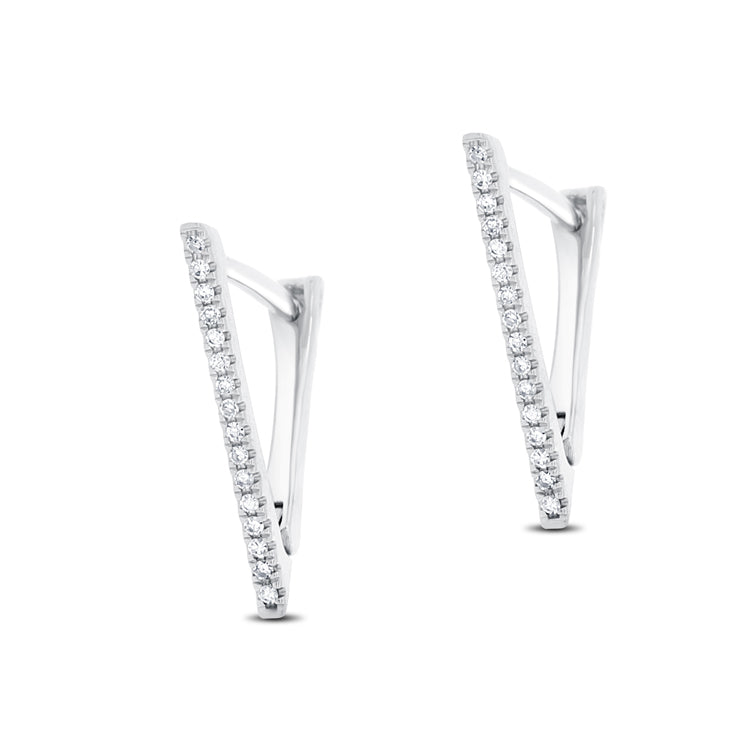 14K GOLD DIAMOND LEAH HUGGIES