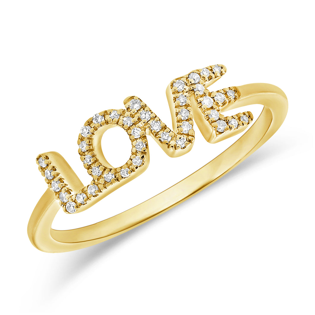 14K GOLD DIAMOND AVA LOVE RING