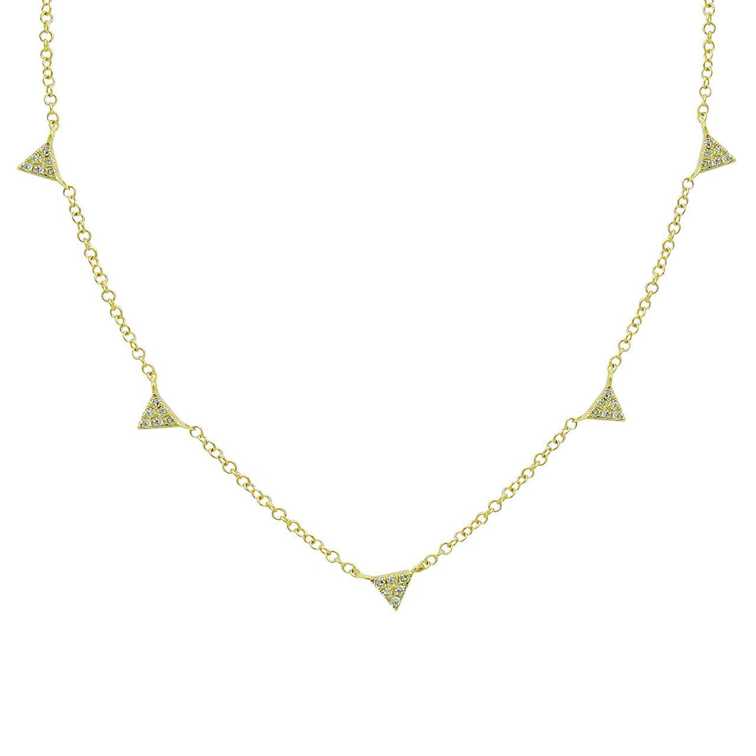 14K GOLD DIAMOND GISELE NECKLACE (ALL COLORS)