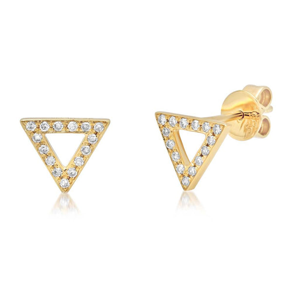 14K GOLD DIAMOND RANDI STUDS (ALL COLORS)