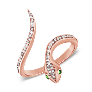14K GOLD DIAMOND RELLY SNAKE RING