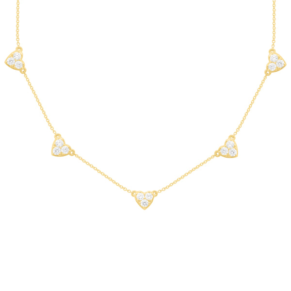 14K GOLD DIAMOND LAURIE HEART NECKLACE