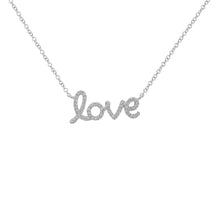 14K GOLD DIAMOND LOVE NECKLACE (ALL COLORS)