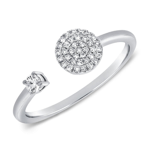 14K GOLD DIAMOND SHELLY CIRCLE RING