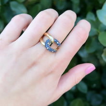 14K GOLD DIAMOND SAPPHIRE BRITTANY RING