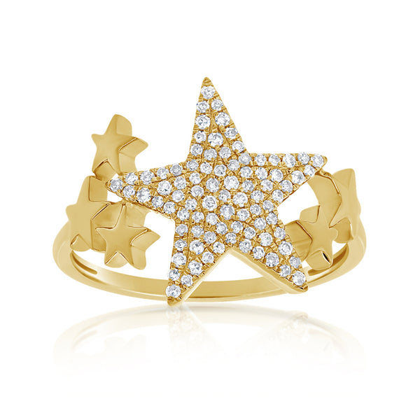 14K GOLD DIAMOND REESE RING
