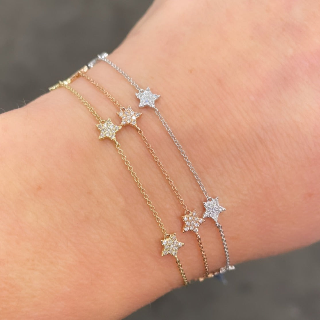 14K GOLD DIAMOND WILLOW STAR BRACELET – Jen K Online