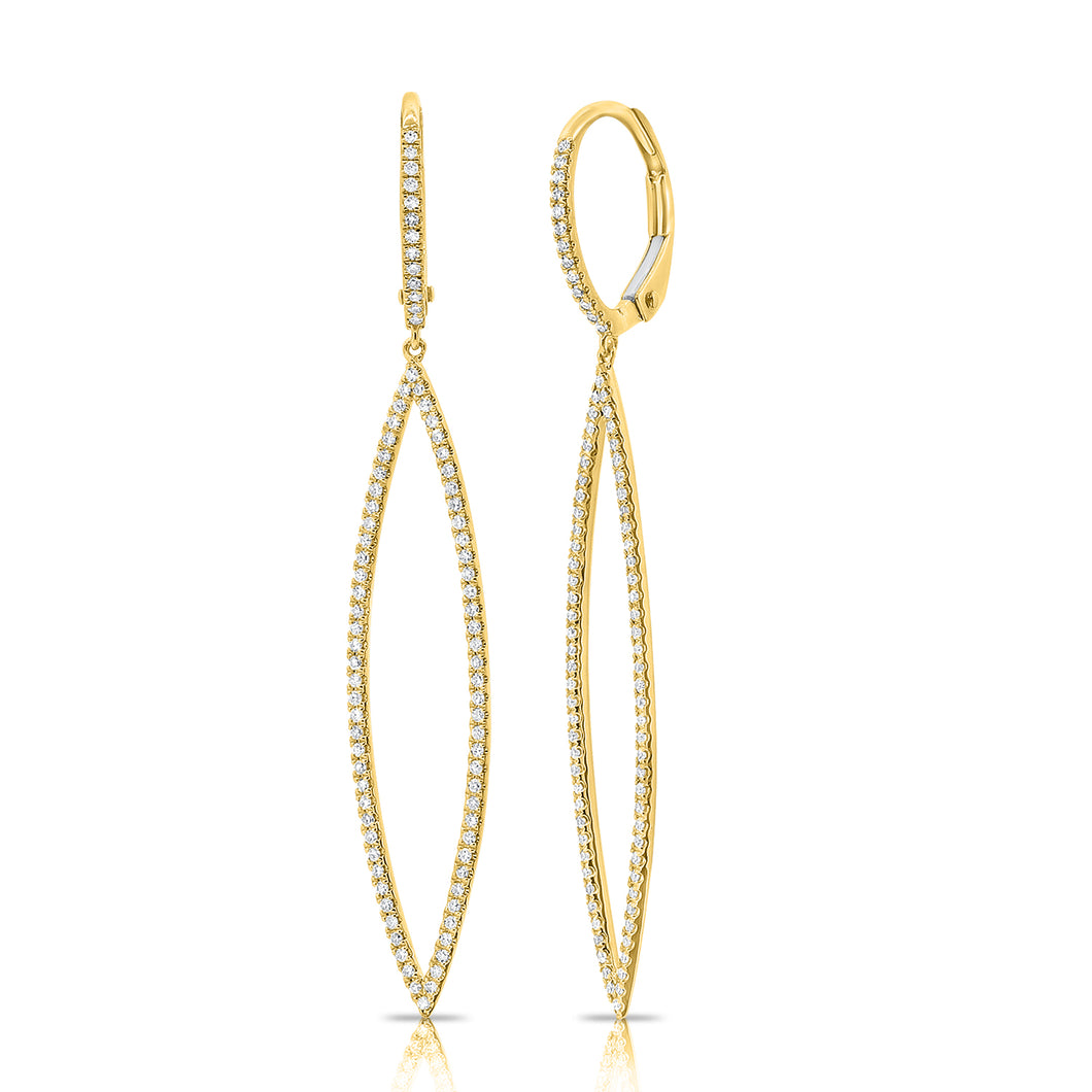 14K GOLD DIAMOND CARA EARRINGS