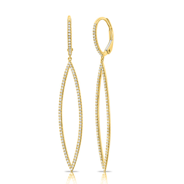 14K GOLD DIAMOND CARA EARRINGS