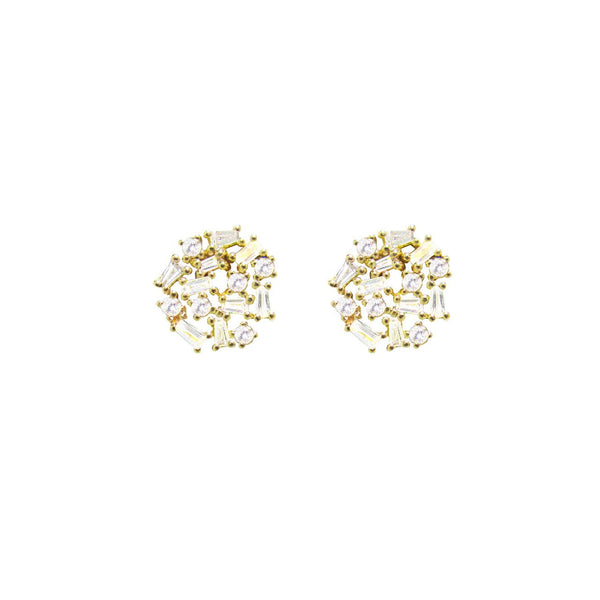 Baguette Diamond Studs in 14k Gold (All Colors)