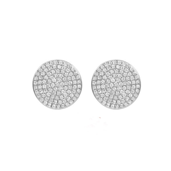 14K GOLD DIAMOND LARGE ANNIE CIRCLE STUDS