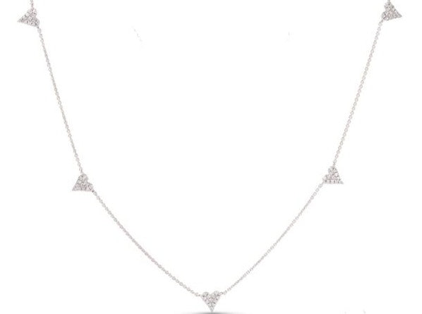 14K GOLD DIAMOND WILLOW HEART NECKLACE