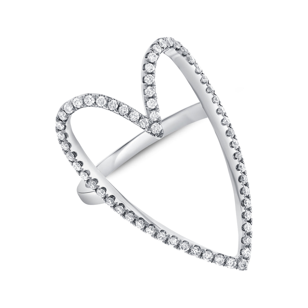 14K GOLD DIAMOND BRIANNA HEART RING