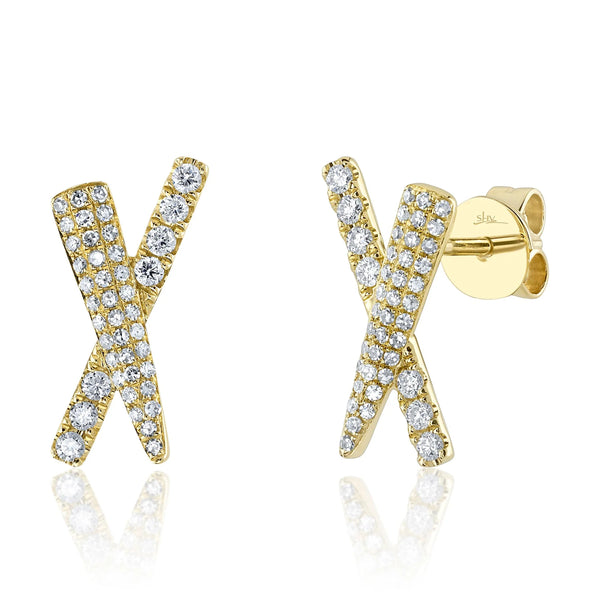 14K GOLD DIAMOND ANGIE STUDS