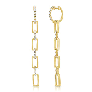 14K GOLD DIAMOND ELLE EARRINGS