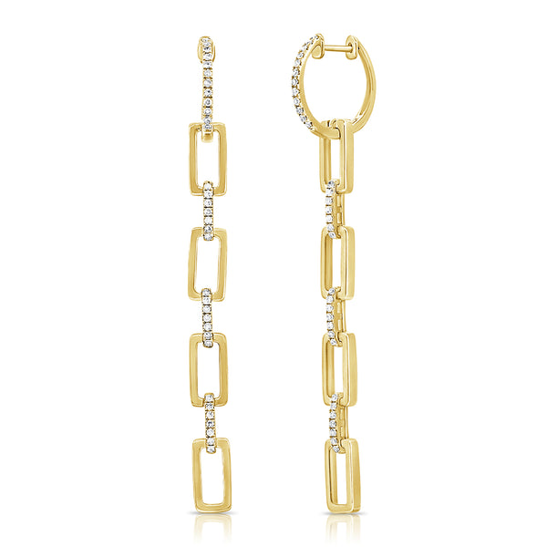 14K GOLD DIAMOND ELLE EARRINGS