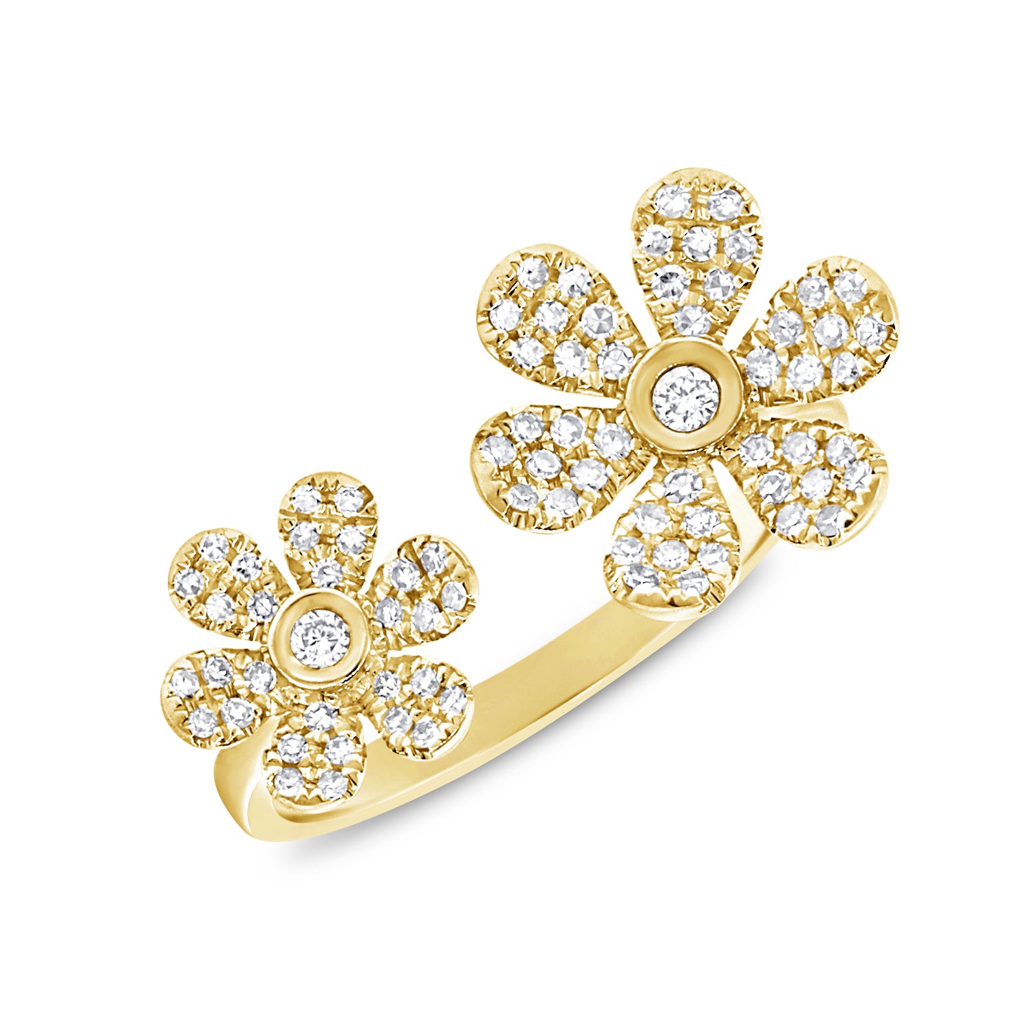 14K GOLD DIAMOND NORA FLOWER RING – Jen K Online