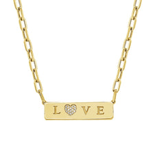 14K GOLD DIAMOND LEA LOVE NECKLACE