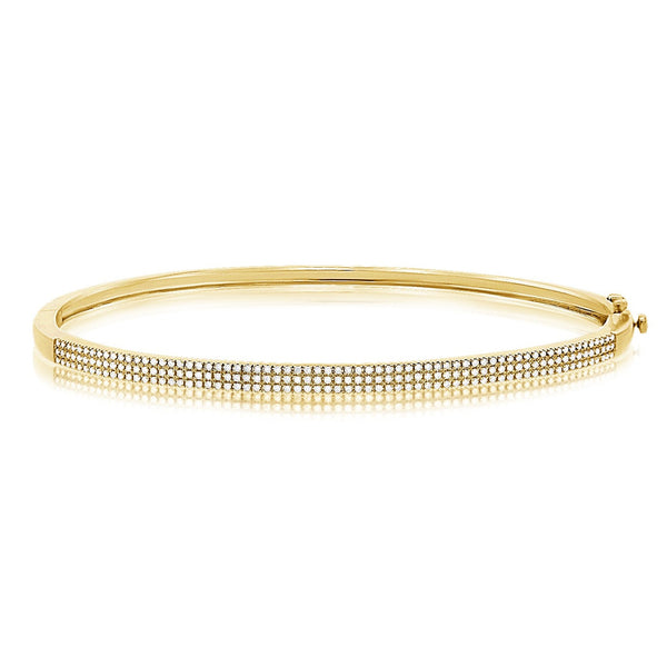 14K GOLD DIAMOND ROBIN BANGLE