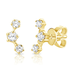 14K GOLD DIAMOND BIANCA STUDS