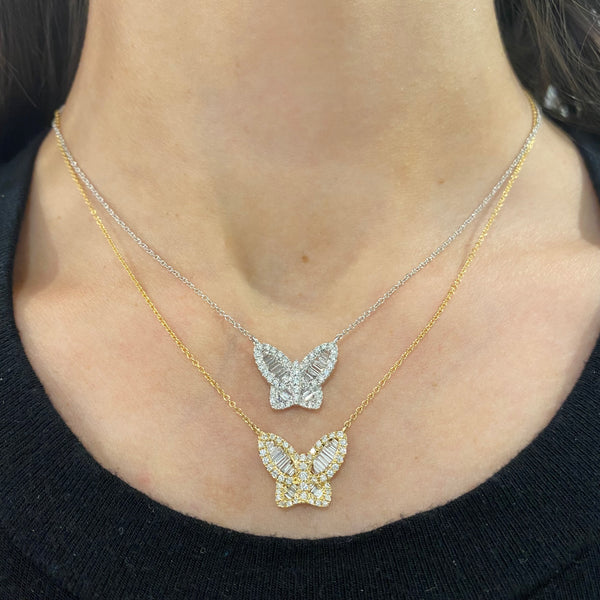 14K GOLD DIAMOND EDEN BUTTERFLY NECKLACE