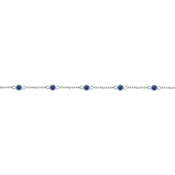 14K GOLD SAPPHIRES BY THE YARD BRACELET
