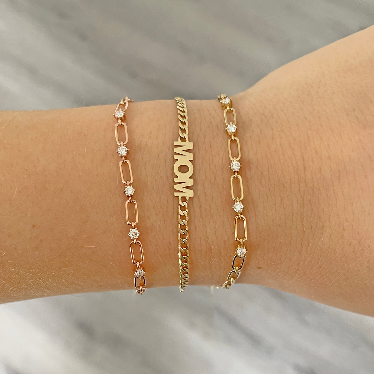 14K GOLD DIAMOND SKYLAR BRACELET – Jen K Online
