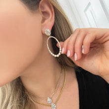 14K GOLD DIAMOND PEARL PAULA EARRINGS