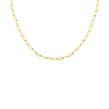 14K YELLOW GOLD 18" MINI PAPERCLIP CHAIN NECKLACE