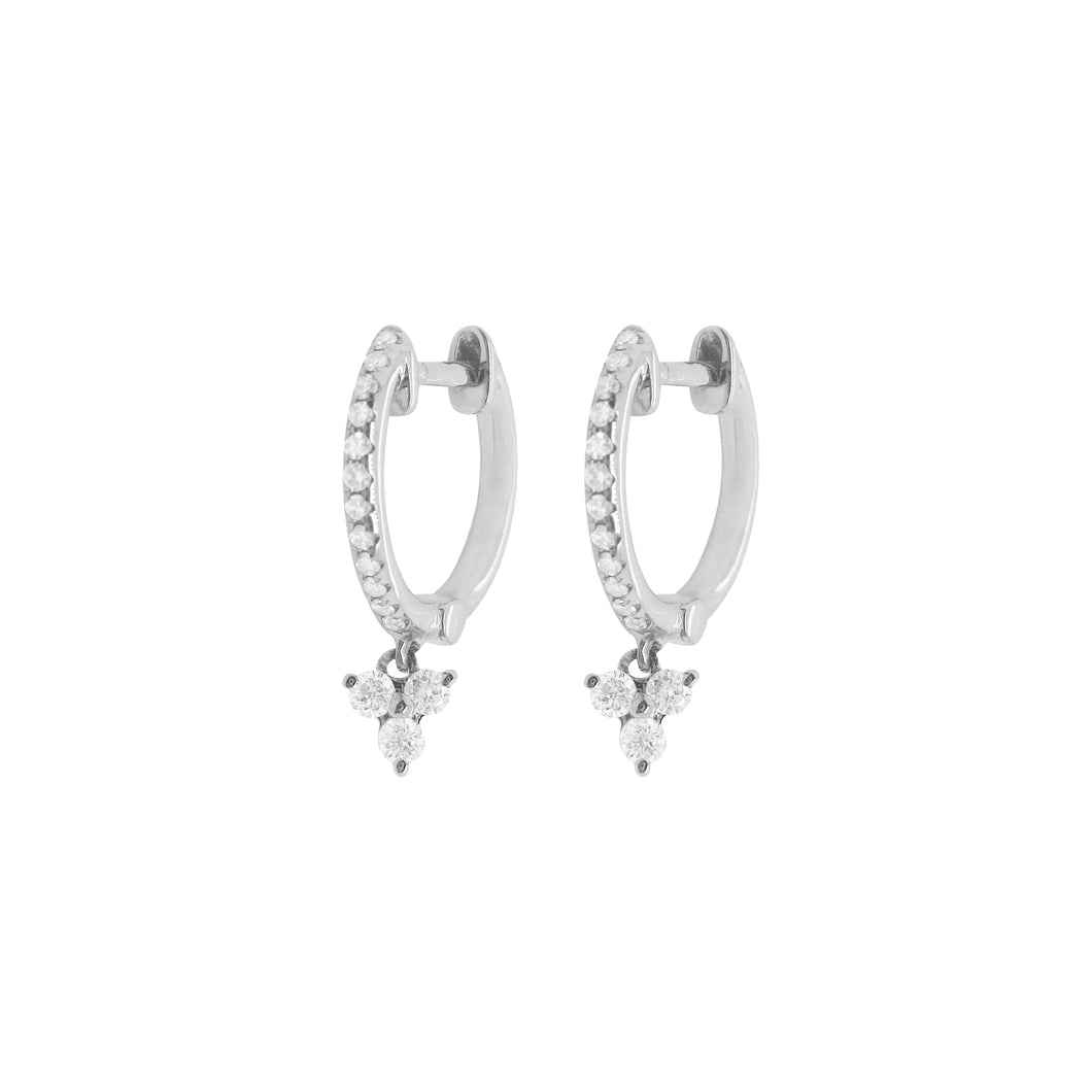14K GOLD DIAMOND RYAN HUGGIES