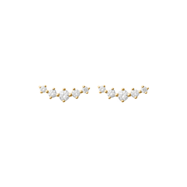 14K GOLD DIAMOND JOJO STUDS