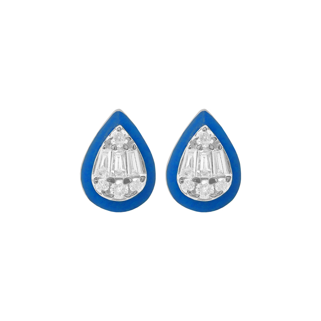 14K GOLD DIAMOND CINDY PEAR STUDS