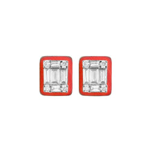 14K GOLD DIAMOND CINDY BAGUETTE STUDS