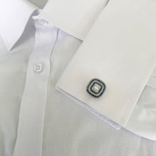 14K GOLD DIAMOND AND SAPPHIRE DANNY CUFFLINKS