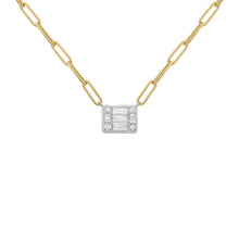 14K GOLD DIAMOND LILAH PAPERCLIP CHAIN NECKLACE