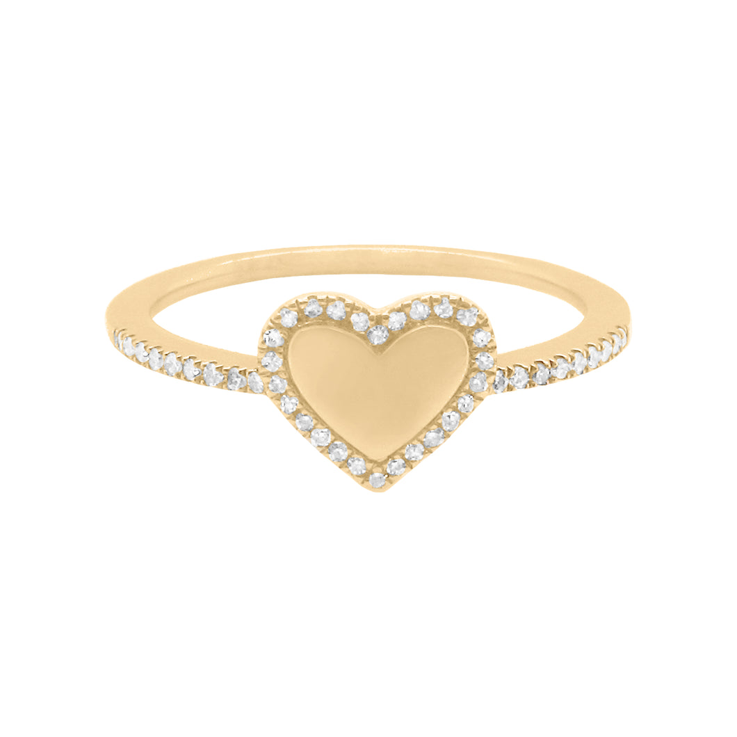 14K GOLD DIAMOND LAYLA HEART RING