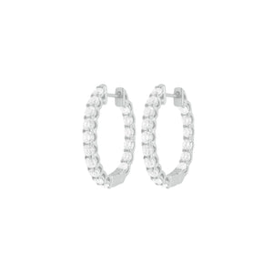 14K GOLD DIAMOND LAENAH HOOPS