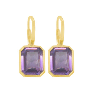 14K GOLD AMETHYST SINGLE FREYA EARRINGS