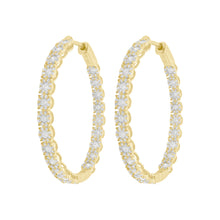 14K GOLD DIAMOND MAGGY HOOPS