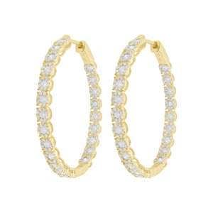 14K GOLD DIAMOND MAGGY HOOPS