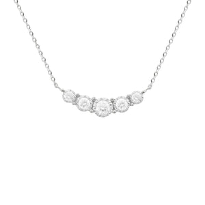 14K GOLD DIAMOND DAISY NECKLACE