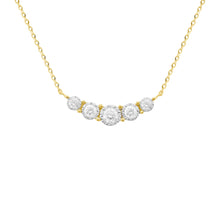 14K GOLD DIAMOND DAISY NECKLACE