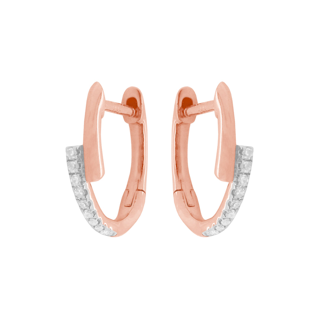 14K GOLD DIAMOND LIA HUGGIES