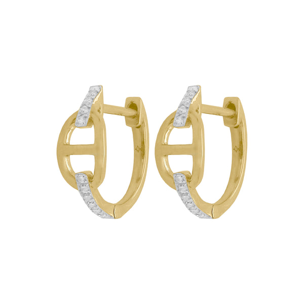 14K GOLD DIAMOND VICKY HUGGIES