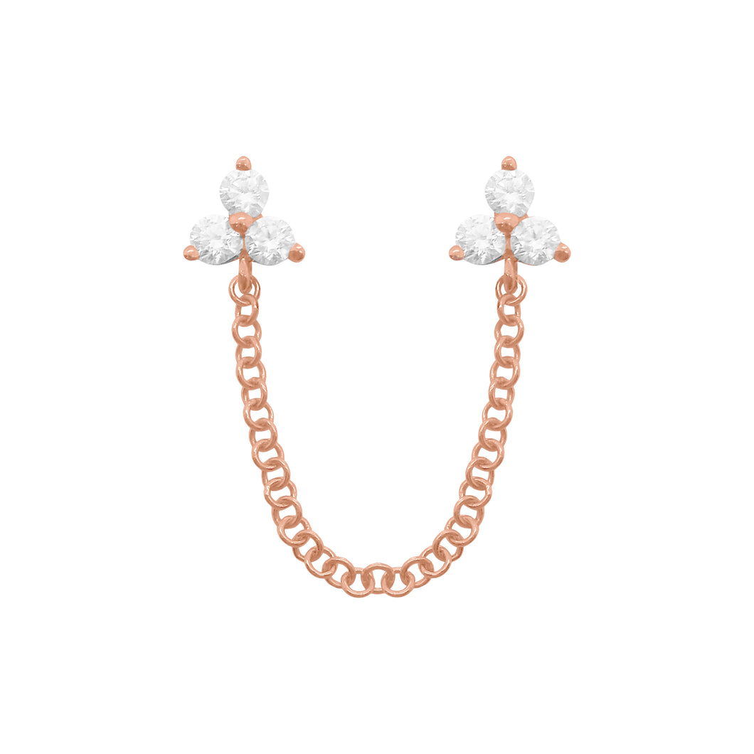 14K GOLD DIAMOND KEKE EARRING