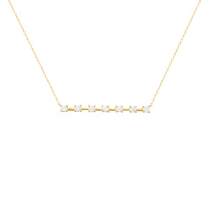 14K GOLD DIAMOND ELLE BAR NECKLACE