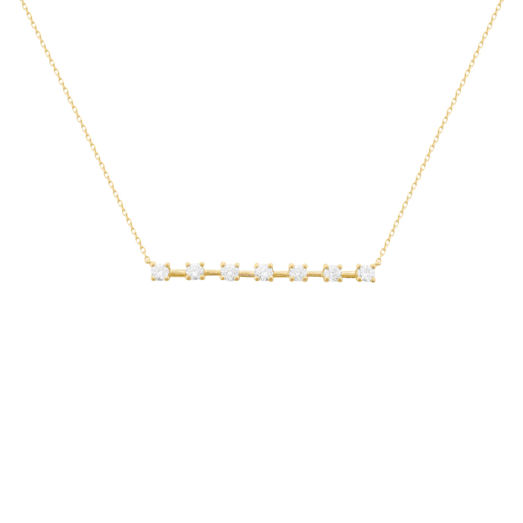 14K GOLD DIAMOND ELLE BAR NECKLACE